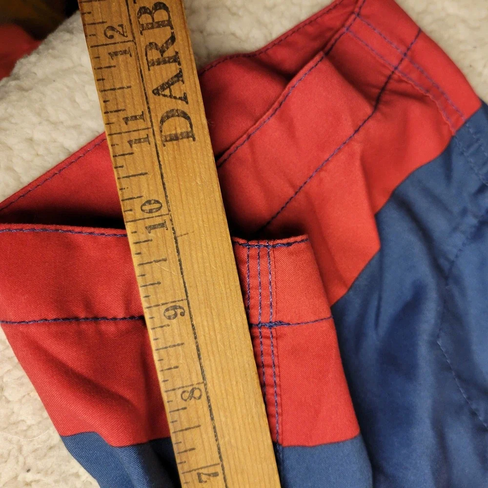 Old Navy Mens Red Navy‎ Blue Striped Board Shorts Swim Trunks Size Medium Cargo